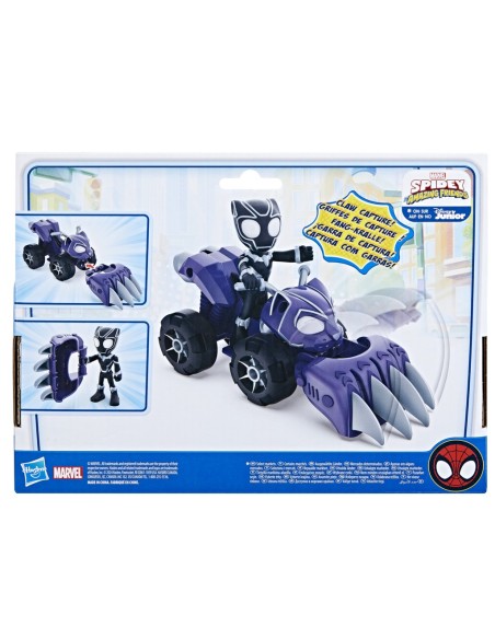 Marvel Spidey e I Suoi Fantastici Amici, set Black Panther Panther Patroller, action figure con veicolo e accessorio,