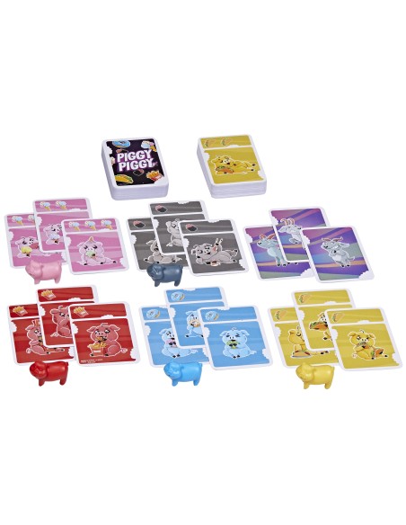 Hasbro Gaming Piggy Piggy, gioco di carte divertente per famiglie, da 2 a 6 giocatori, dai 7 anni in su