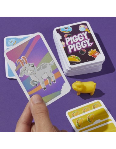 Hasbro Gaming Piggy Piggy, gioco di carte divertente per famiglie, da 2 a 6 giocatori, dai 7 anni in su