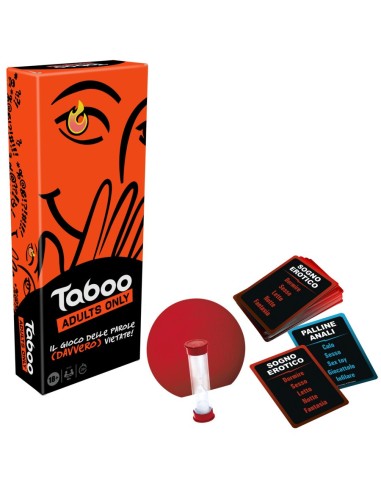 Hasbro Gaming Taboo Adults Only, gioco di società per soli adulti, giochi da tavolo per 4 o più giocatori