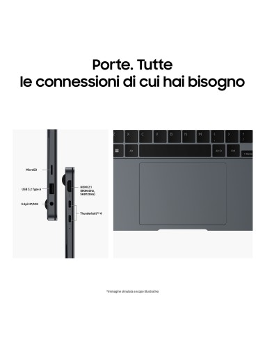 Samsung Galaxy Book4 Pro Intel Core Ultra 7 155H Computer portatile 35,6 cm (14") Touch screen WQXGA+ 16 GB LPDDR5x-SDRAM 1 TB