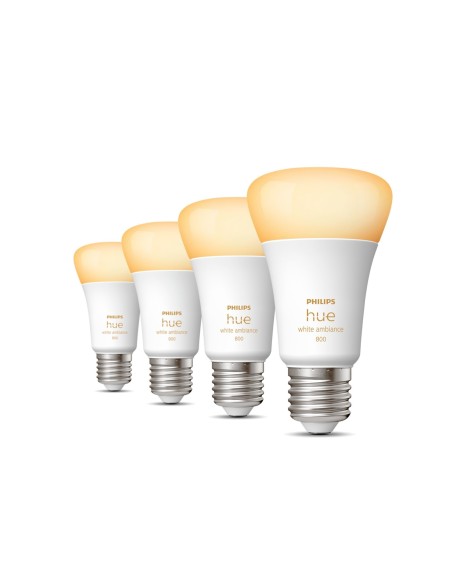Philips Hue White ambiance 4 Lampadine Smart E27 60 W