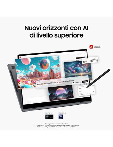Samsung Galaxy Book4 Pro 360 Intel Core Ultra 7 155H Ibrido (2 in 1) 40,6 cm (16") Touch screen WQXGA+ 16 GB LPDDR5x-SDRAM 1 TB
