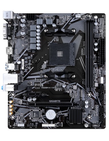 Gigabyte Scheda madre A520M K V2 - Supporta CPU AMD Ryzen serie 5000 AM4, fino a 5100MHz DDR4 (OC), PCIe Gen3 x4 M.2, LAN GbE,