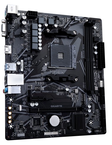Gigabyte Scheda madre A520M K V2 - Supporta CPU AMD Ryzen serie 5000 AM4, fino a 5100MHz DDR4 (OC), PCIe Gen3 x4 M.2, LAN GbE,