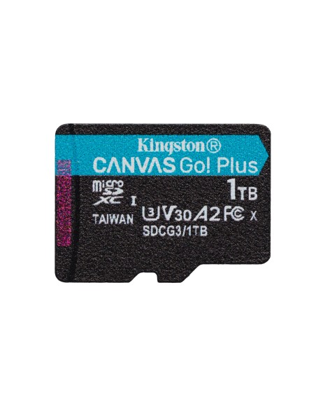 Kingston Technology Scheda microSDXC Canvas Go Plus 170R A2 U3 V30 da 1TB + adattatore
