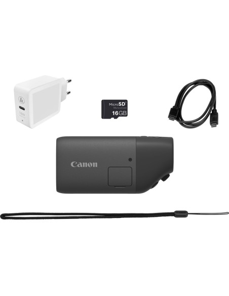 Canon PowerShot ZOOM, fotocamera compatta in stile monocolo, kit essenziale, bianco