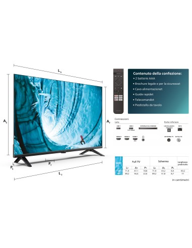 Philips 32PHS6009 32" 80cm HD LED TV Dolby Audio Titan OS