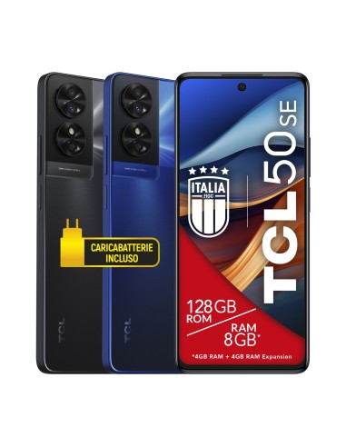 TCL 50 SE 17,2 cm (6.78") Doppia SIM Android 14 4G USB tipo-C 4 GB 128 GB 5010 mAh Blu