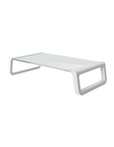 Trust 25351 supporto da tavolo per Tv a schermo piatto Trasparente, Bianco Scrivania