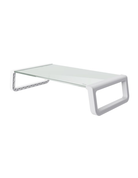 Trust 25351 supporto da tavolo per Tv a schermo piatto Trasparente, Bianco Scrivania
