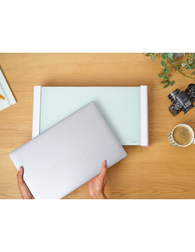 Trust 25351 supporto da tavolo per Tv a schermo piatto Trasparente, Bianco Scrivania