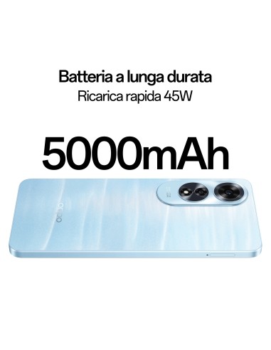 OPPO A60 Smartphone, AI Doppia Fotocamera 50+2MP, Selfie 8MP, Display 6.67” 90HZ LCD HD+, 5000mAh, RAM 8(Esp4GB 6GB 8GB)+ROM