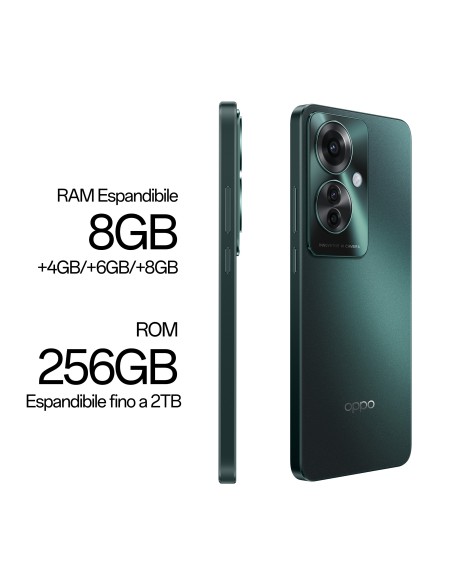 OPPO Reno Reno11 F 5G Smartphone, AI Tripla fotocamera 64+8+2MP, Selfie 32MP, Display 6.7” 120HZ AMOLED FHD+, 5000mAh, RAM