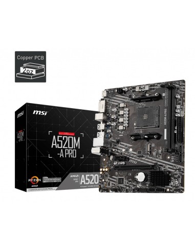 MSI A520M-A PRO scheda madre AMD A520 Socket AM4 micro ATX