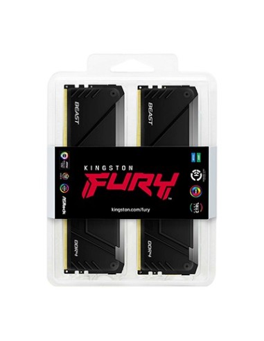 Kingston Technology FURY 64GB 2666MT s DDR4 CL16 DIMM (Kit da 4) 1Gx8 Beast RGB