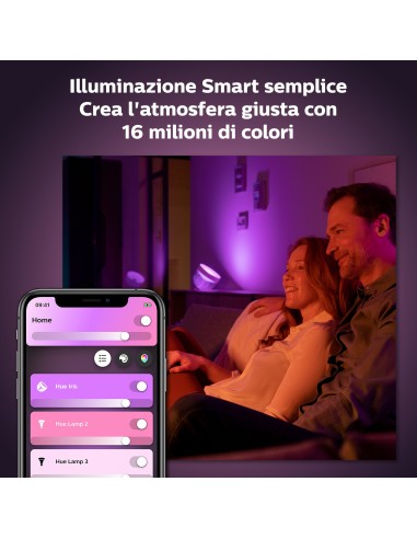 Philips Hue White and Color ambiance IRIS Lampada Smart da Tavolo Nera