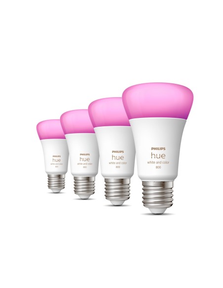 Philips Hue White and Color ambiance 4 Lampadine Smart E27 60 W