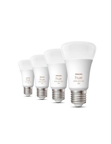 Philips Hue White and Color ambiance 4 Lampadine Smart E27 60 W