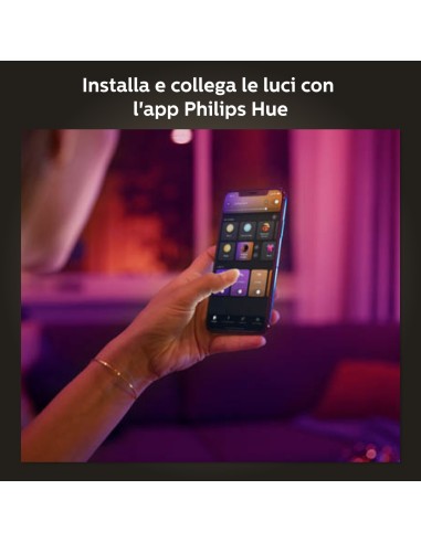 Philips Hue White and Color ambiance 4 Lampadine Smart E27 60 W