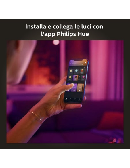 Philips Hue White and Color ambiance 4 Lampadine Smart E27 60 W