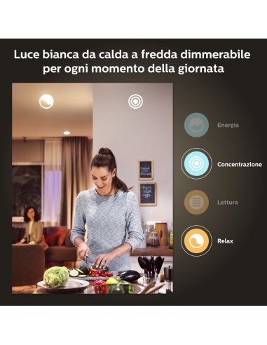 Philips Hue White and Color ambiance 4 Lampadine Smart E27 60 W
