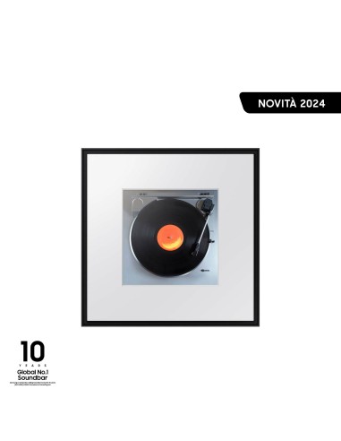 Samsung Music Frame Speaker HW-LS60D ZF, Wireless Music Streaming, Dolby Atmos 3D, Frame Design con sfondo personalizzabile,
