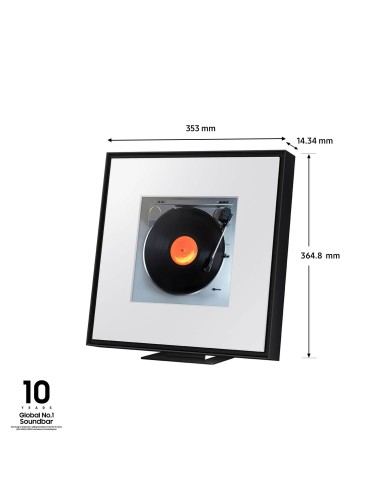Samsung Music Frame Speaker HW-LS60D ZF, Wireless Music Streaming, Dolby Atmos 3D, Frame Design con sfondo personalizzabile,