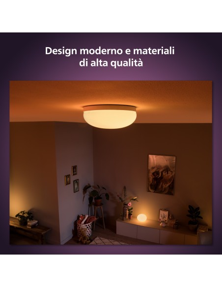 Philips Hue White and Color ambiance Flourish Plafoniera Smart Bianco in Vetro