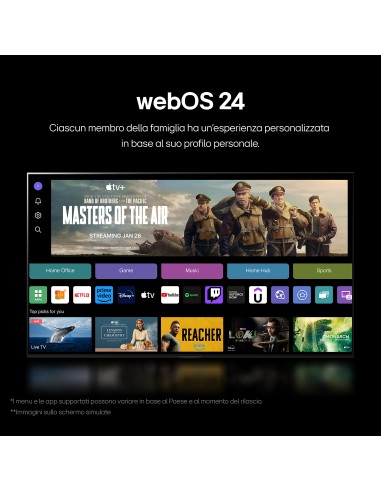 LG QNED 50'' Serie QNED80 50QNED80T6A, TV 4K, 3 HDMI, SMART TV 2024