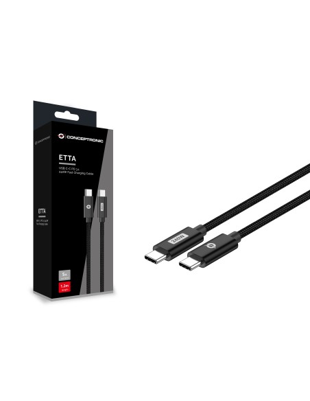 Conceptronic ETTA03B20 cavo USB 2 m USB 2.0 USB C Nero