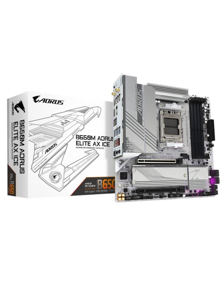 Gigabyte B650M AORUS ELITE AX ICE scheda madre AMD B650 Presa di corrente AM5 micro ATX