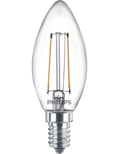 Philips Lampadina candela trasparente a filamento 25 W B35 E14