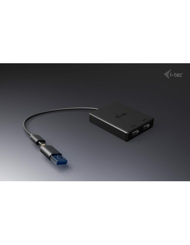 i-tec USB-A USB-C Dual 4K 60 Hz HDMI Video Adapter