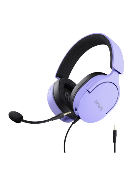 Trust GXT 489P FAYZO Auricolare Cablato A Padiglione Giocare Nero, Viola