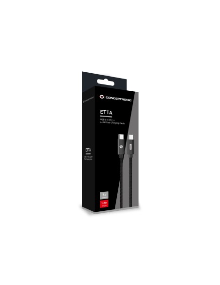 Conceptronic ETTA03B12 cavo USB 1,2 m USB 2.0 USB C Nero