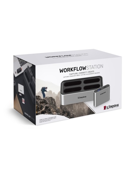 Kingston Technology Dock station per flusso di lavoro USB-C 3.2 Gen2 con lettore di schede SD UHS-II a doppio slot