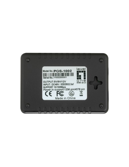 LevelOne POS-1002 divisore di rete Nero Supporto Power over Ethernet (PoE)