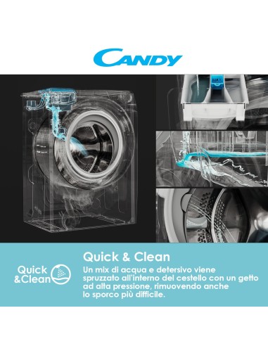 Candy Smart Inverter CSS4147TWMCE 1-S lavatrice Caricamento frontale 7 kg 1400 Giri min Bianco