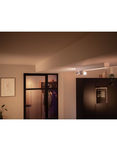 Philips Hue White and Color ambiance Centris Plafoniera Smart (3 punti luce GU10 + LED Integrato) Bianca in Alluminio