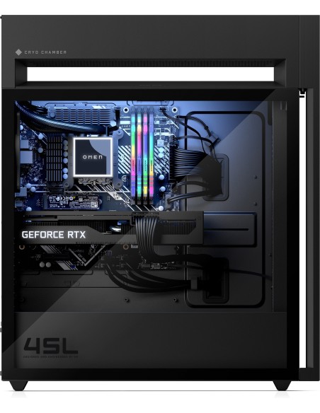 OMEN by HP GT22-2007nl Intel® Core™ i9 i9-14900K 64 GB DDR5-SDRAM 2 TB SSD NVIDIA GeForce RTX 4090 FreeDOS Tower PC Nero