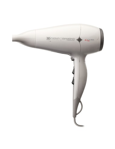 GA.MA Phon Diamond Ceramic  2300 W, tecnologia agli ioni, anti effetto crespo, componenti interni in ceramica ideale capelli