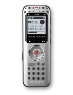 Philips Voice Tracer DVT2015 dittafono Memoria interna e scheda di memoria Argento