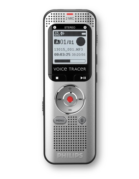 Philips Voice Tracer DVT2015 dittafono Memoria interna e scheda di memoria Argento