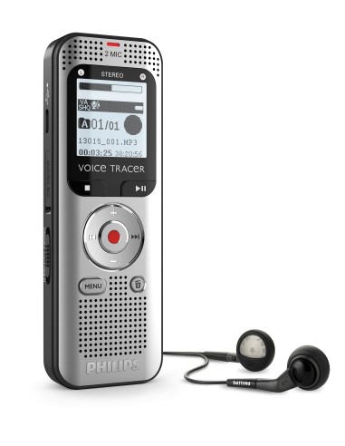 Philips Voice Tracer DVT2015 dittafono Memoria interna e scheda di memoria Argento