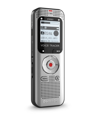 Philips Voice Tracer DVT2015 dittafono Memoria interna e scheda di memoria Argento