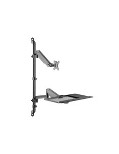 Equip 650170 base e supporto per PC workstation All-in-One 8 kg Nero 43,2 cm (17") 81,3 cm (32") 2