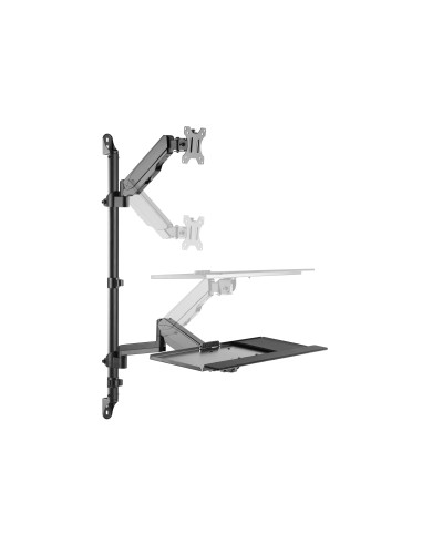 Equip 650170 base e supporto per PC workstation All-in-One 8 kg Nero 43,2 cm (17") 81,3 cm (32")