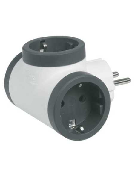 Legrand 694520 adattatore per presa di corrente Tipo F Nero, Bianco