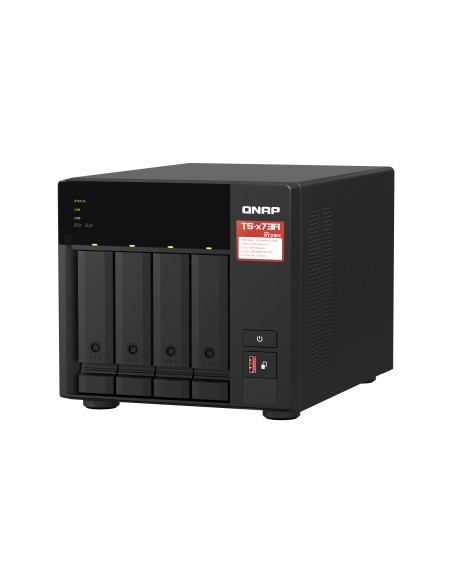 QNAP TS-473A + QSW-1105-5T Bundle Pack NAS Tower Collegamento ethernet LAN Nero V1500B